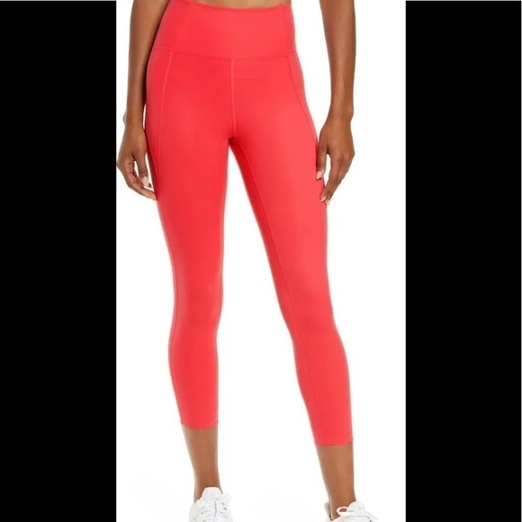 Girlfriend Collective High-Rise Compressive Leggings in Geranium - Picture 1 of 6